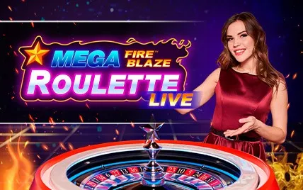 Portada del juego Mega Fire Blaze Roulette Live en el casino de Sportium